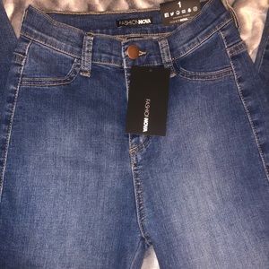 High waisted Medium Wash Fashion Nova Jeans